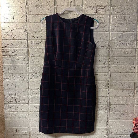 Ann Taylor Plaid Sheath Dress Size 6 NWT $139 Classic Business Chic Modest Prepp - Picture 1 of 12